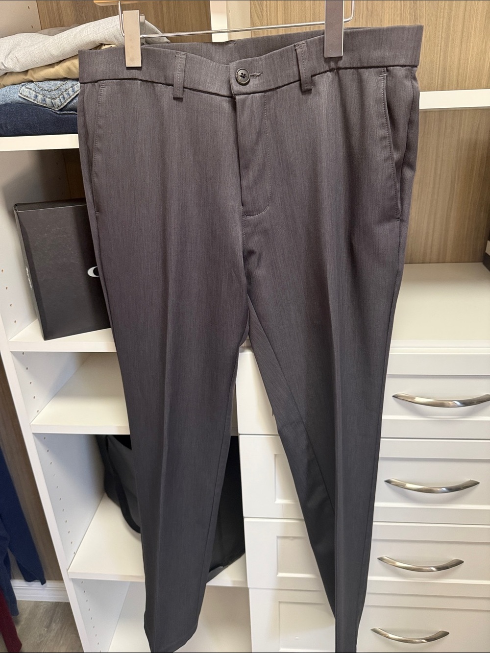 Haggar Men's Charcoal Gray Dress Pants